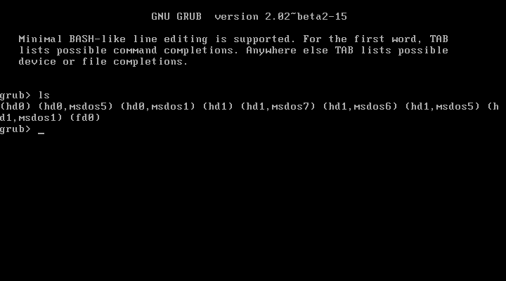 Ubuntu-Grub-Console